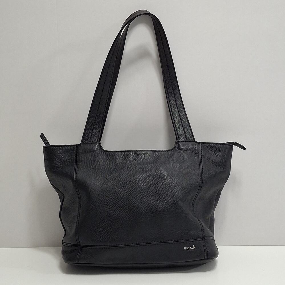 the sak Indigo Black Leather Tote Shoulder Bag